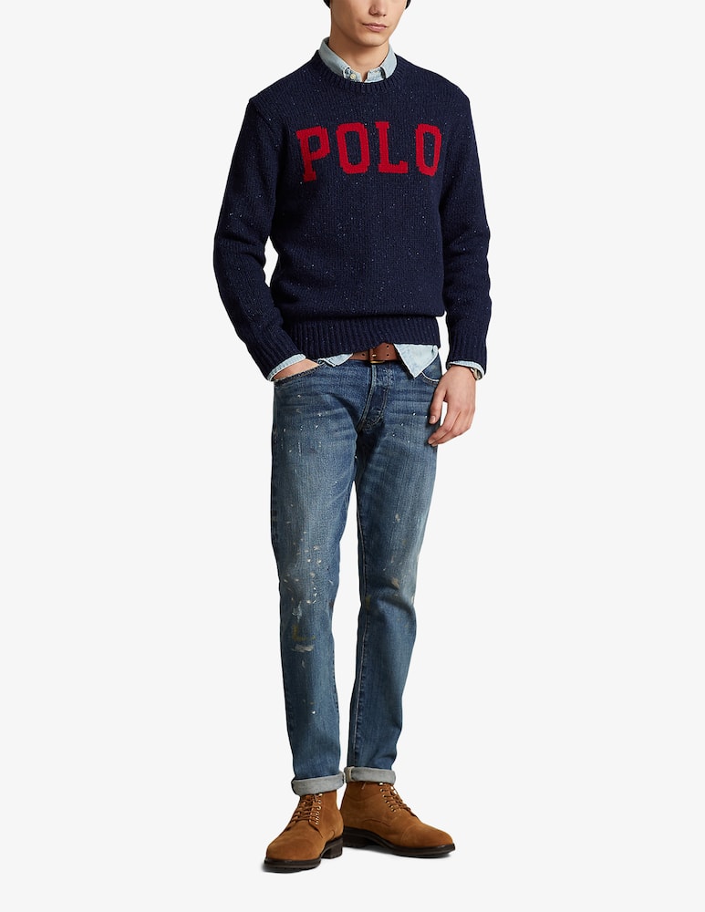 rinascente Polo Ralph Lauren Wool crewneck logo sweater - Blue