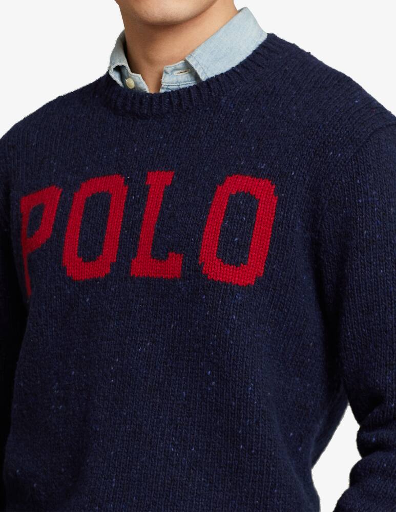 rinascente Polo Ralph Lauren Wool crewneck logo sweater - Blue