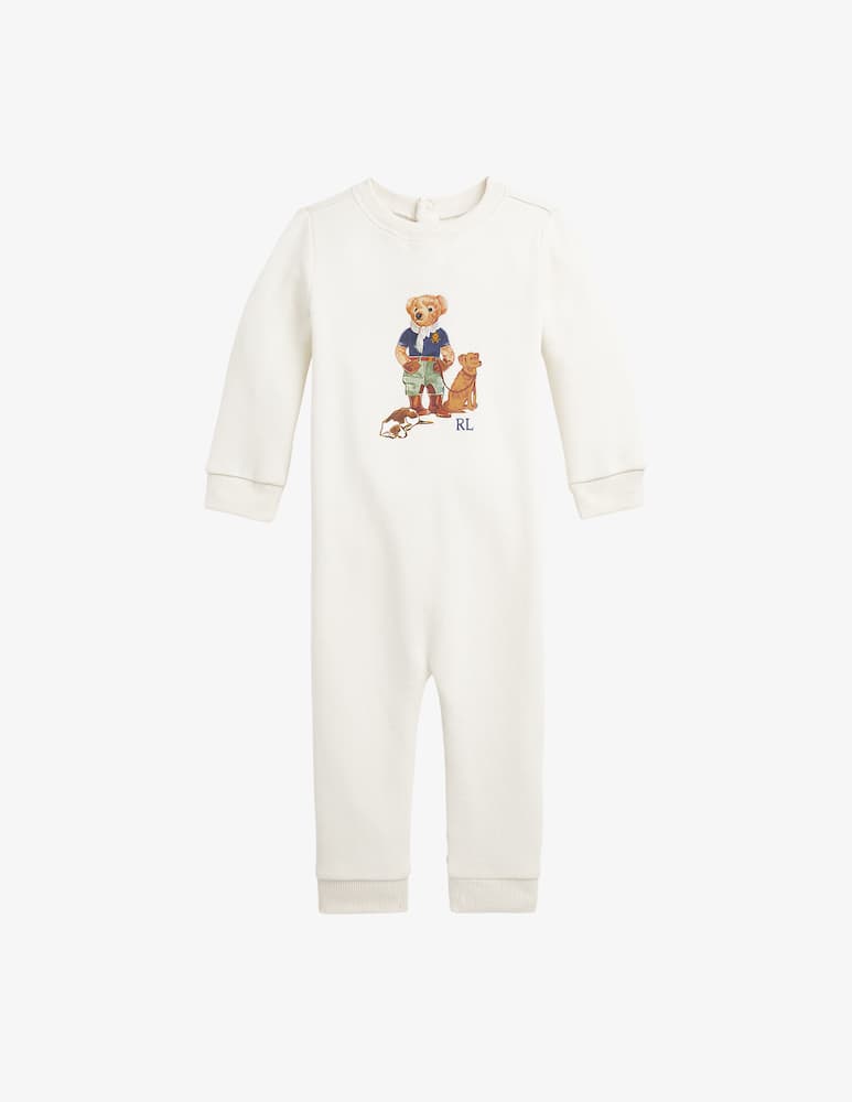 rinascente Polo Ralph Lauren Polo bear fleece jumpsuit - White