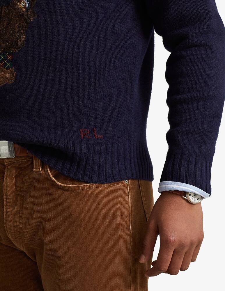 rinascente Polo Ralph Lauren Bear wool roundneck sweater - Blue
