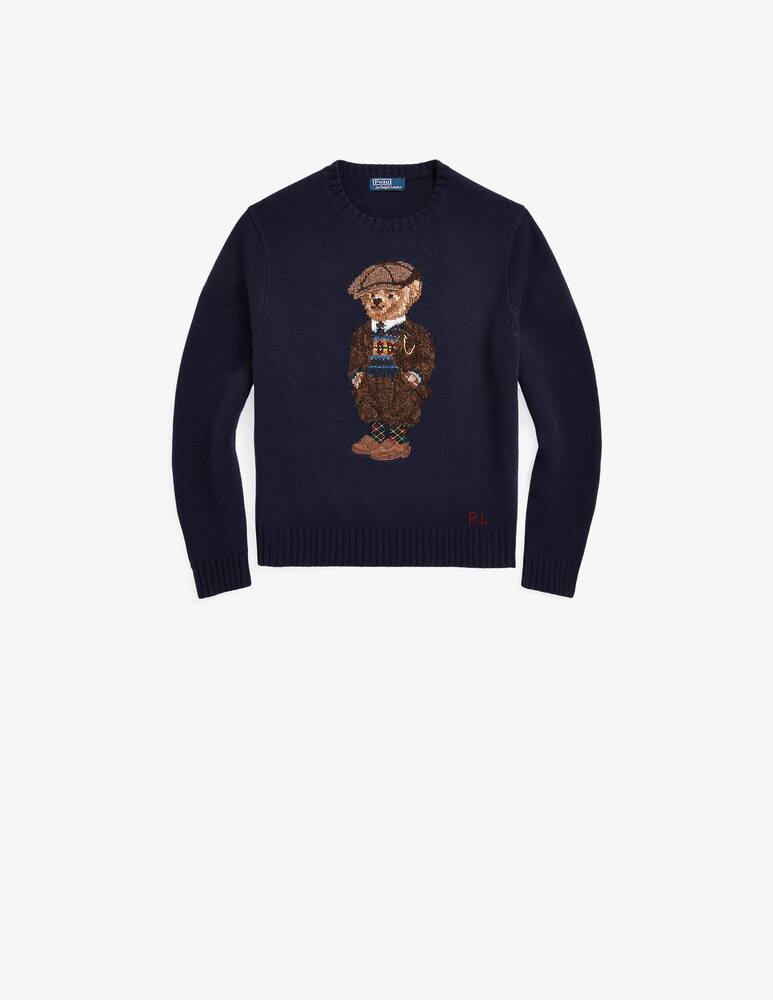rinascente Polo Ralph Lauren Bear wool roundneck sweater - Blue