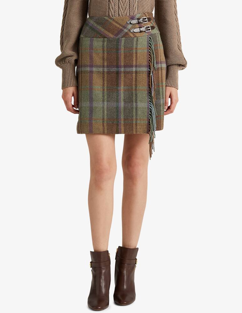 rinascente Lauren Ralph Lauren Minigonna in tweed con frange scozzesi Narjiss - Multicolor