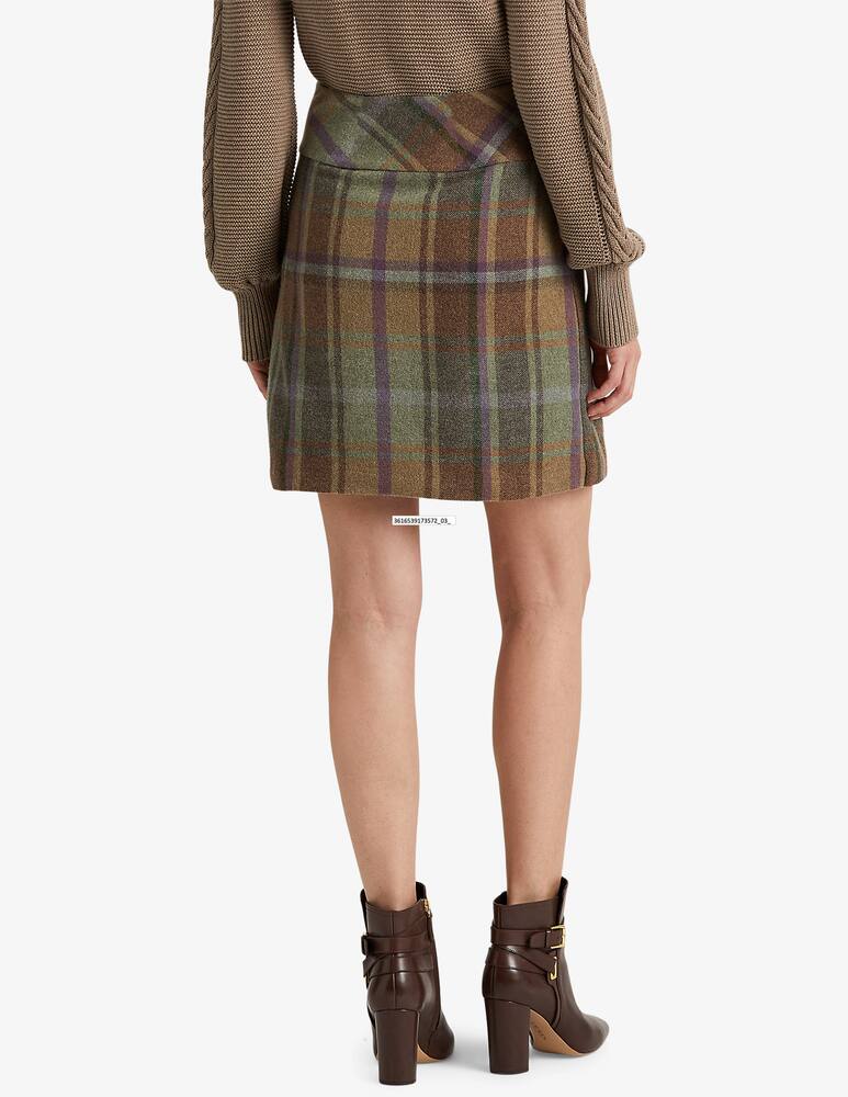 rinascente Lauren Ralph Lauren Minigonna in tweed con frange scozzesi Narjiss - Multicolor