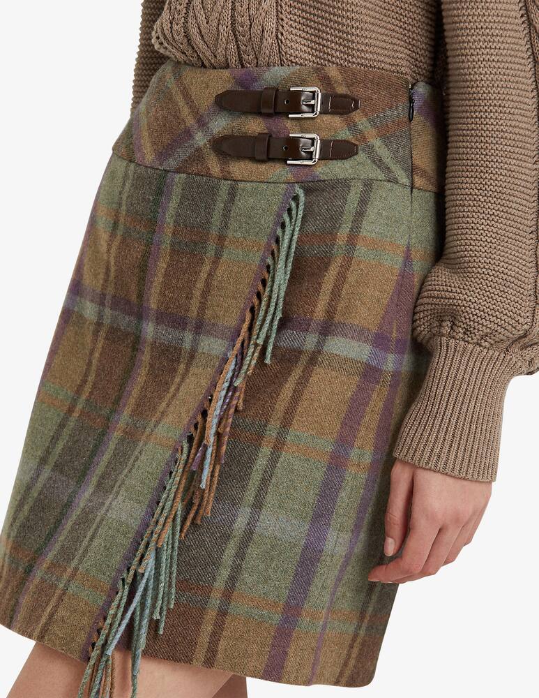 rinascente Lauren Ralph Lauren Minigonna in tweed con frange scozzesi Narjiss - Multicolor