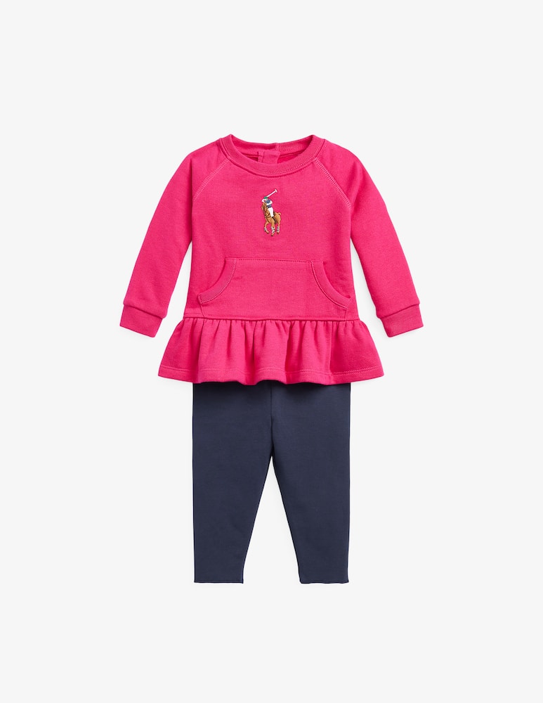 rinascente Polo Ralph Lauren Felpa e leggings in cotone biologico - Rosa