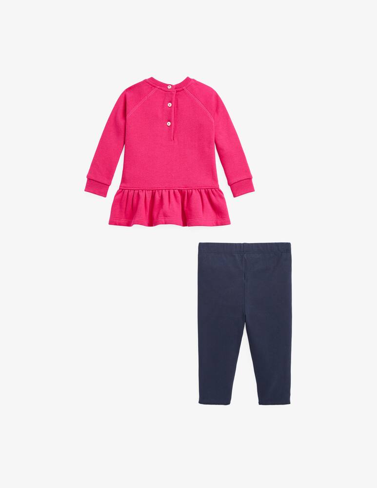 rinascente Polo Ralph Lauren Felpa e leggings in cotone biologico - Rosa