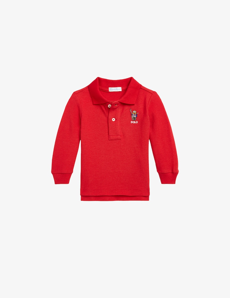 Polo Ralph Lauren Polo bear cotton piqué polo shirt - Red - picture 1 Polo Ralph Lauren Polo bear cotton piqué polo shirt - Red - picture 1