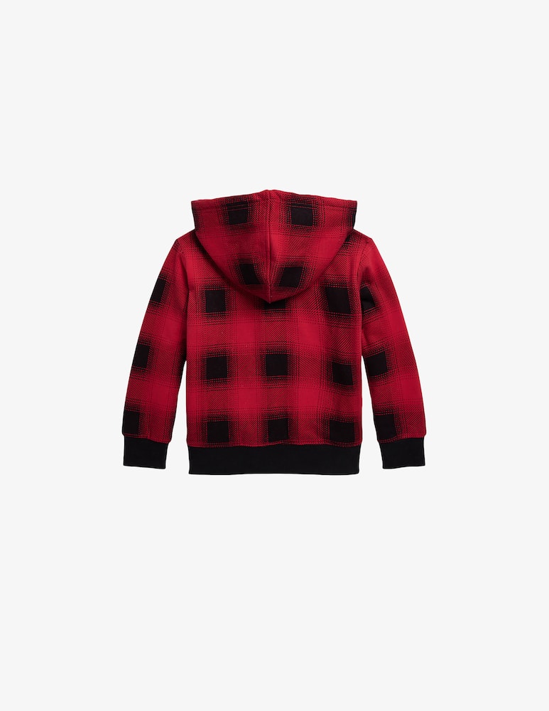 rinascente Polo Ralph Lauren Felpa scozzese con cappuccio e cerniera - Rosso