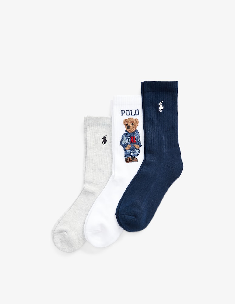 rinascente Polo Ralph Lauren Bear crew socks set