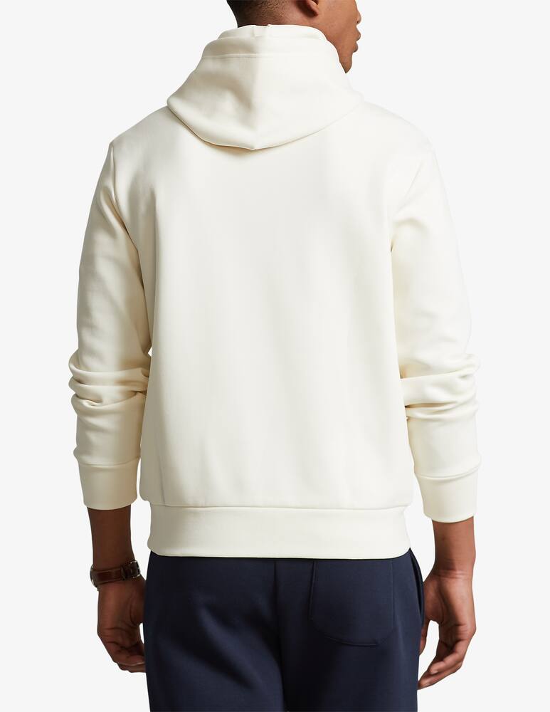 rinascente Polo Ralph Lauren Double knit tech pp central hoodie - White