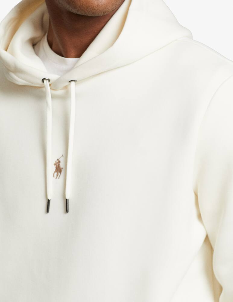 rinascente Polo Ralph Lauren Double knit tech pp central hoodie - White