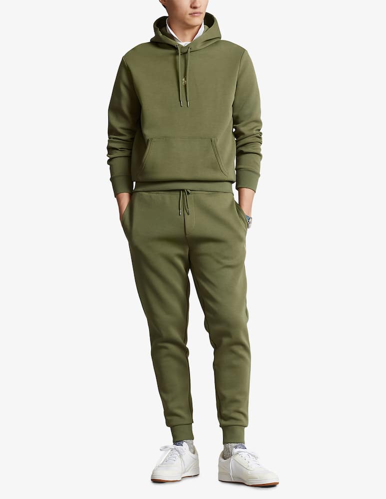 rinascente Polo Ralph Lauren Double knit tech pp central hoodie - Olive