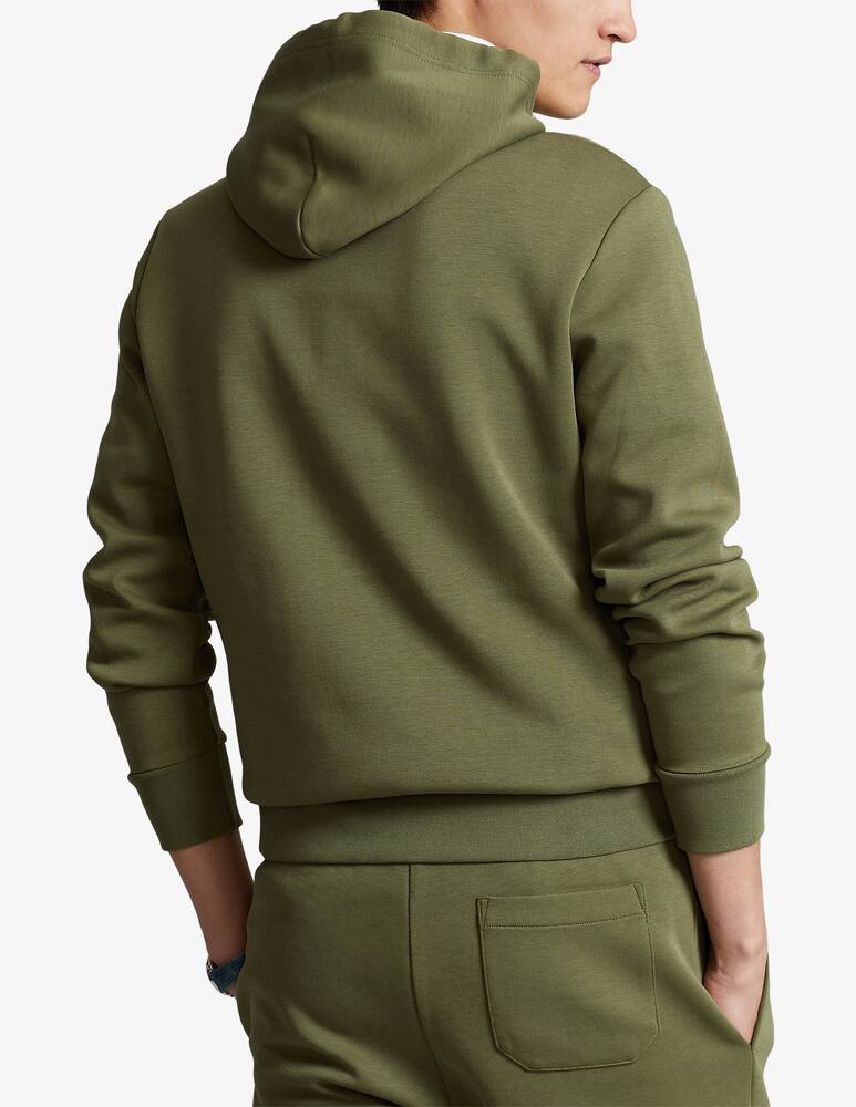 rinascente Polo Ralph Lauren Double knit tech pp central hoodie - Olive