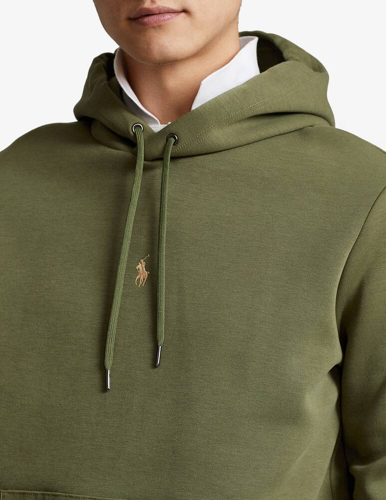 rinascente Polo Ralph Lauren Double knit tech pp central hoodie - Olive