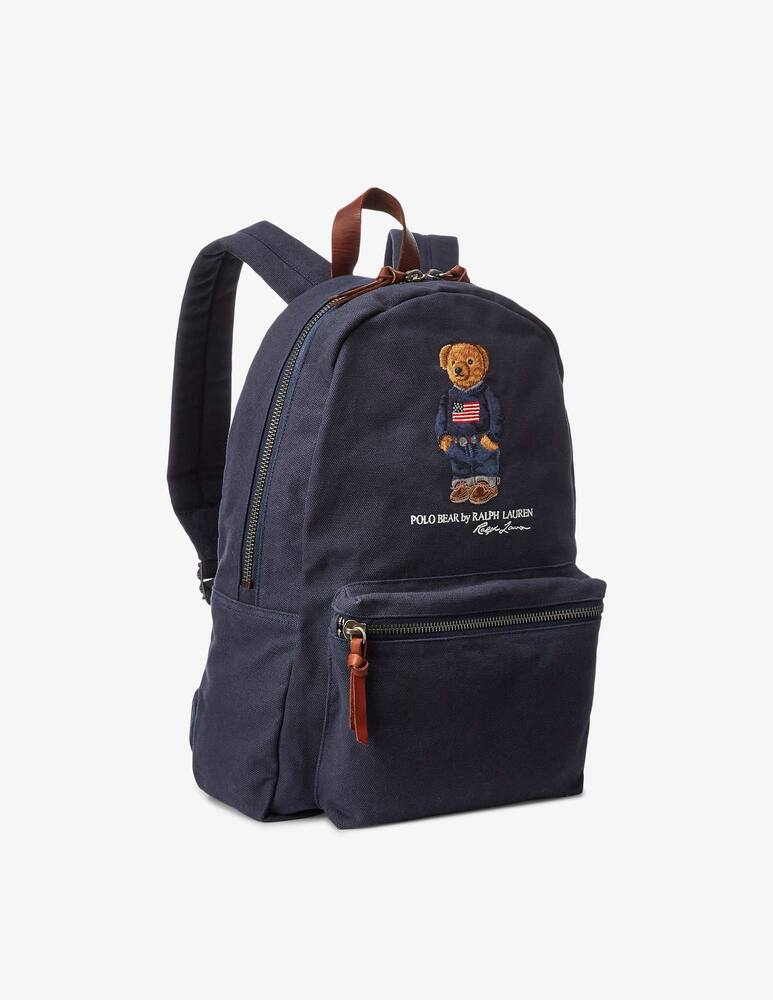 rinascente Polo Ralph Lauren Leather canvas backpack - Blue