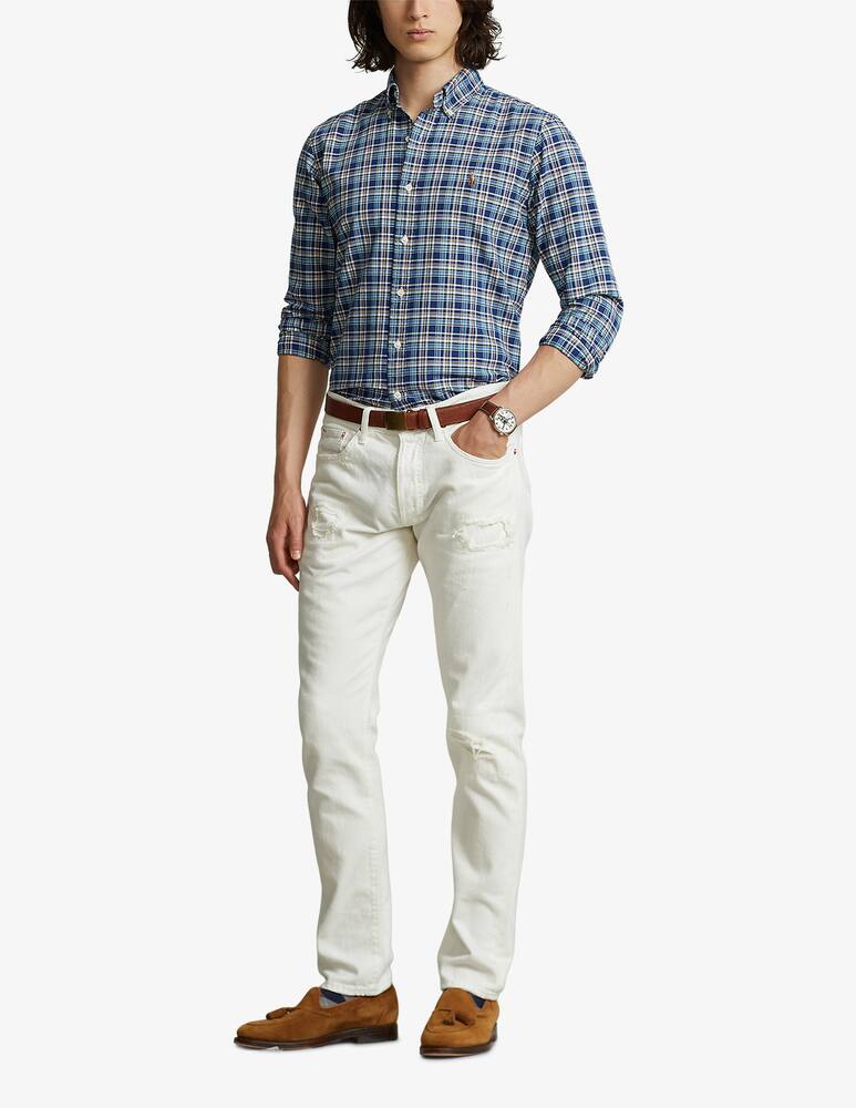 rinascente Polo Ralph Lauren Bd cust oxford checked shirt - Blue