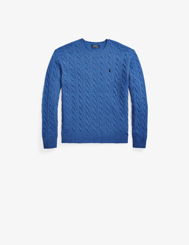 rinascente Polo Ralph Lauren Cable cachemire roundneck sweater - Blue