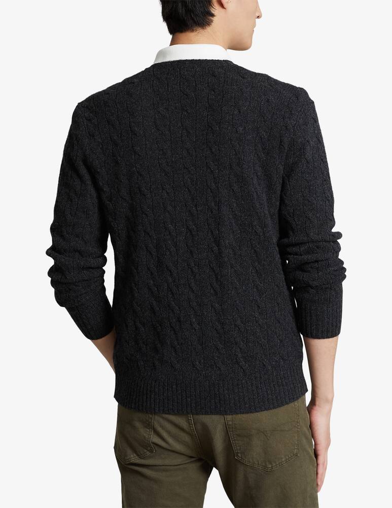 rinascente Polo Ralph Lauren Cable cachemire roundneck sweater - Grey