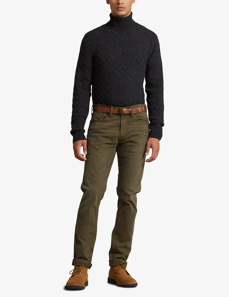 rinascente Polo Ralph Lauren Cable cashmere turtleneck - Grey