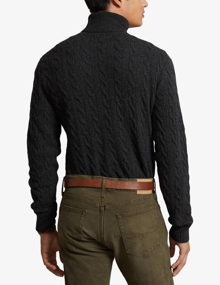 rinascente Polo Ralph Lauren Cable cashmere turtleneck - Grey