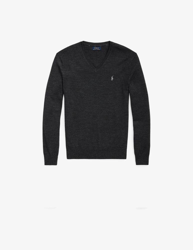 rinascente Polo Ralph Lauren Merino v neckline sweater - Black