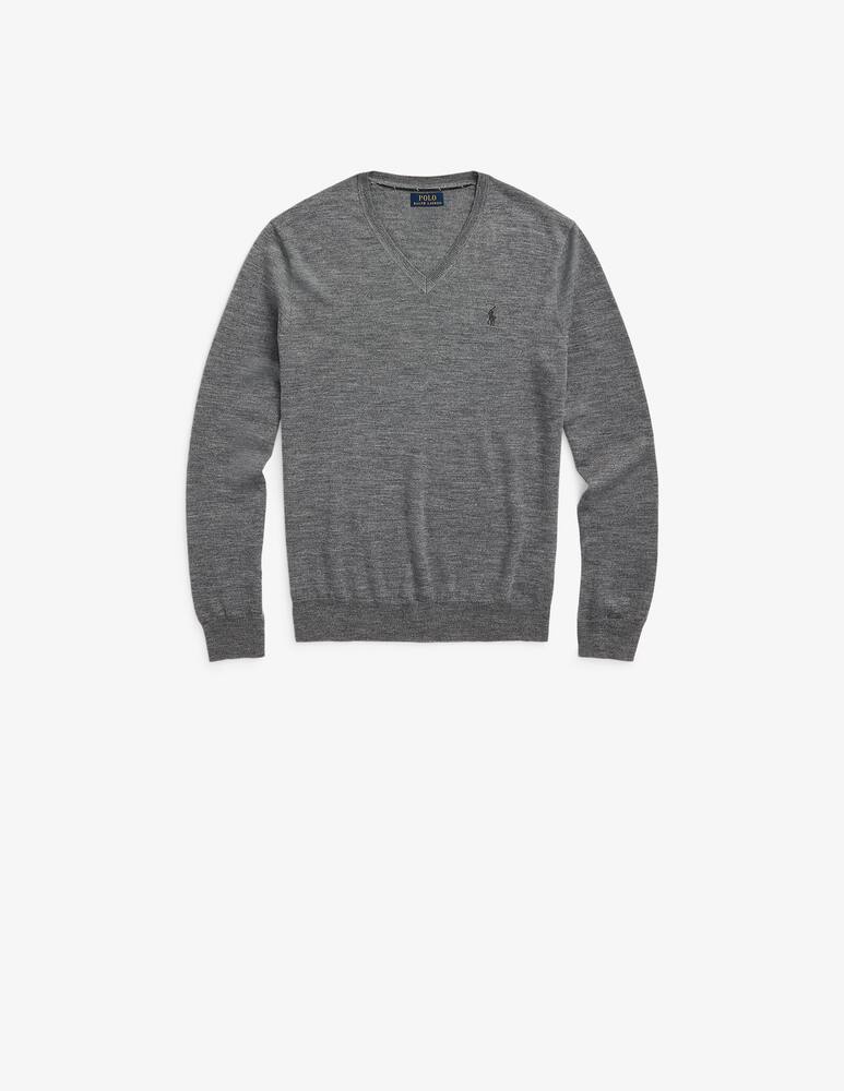 rinascente Polo Ralph Lauren Merino v neckline sweater - Grey