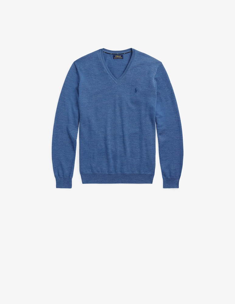 Polo Ralph Lauren Maglia scollo a v merino - Blu - immagine 5 Polo Ralph Lauren Maglia scollo a v merino - Blu - immagine 5