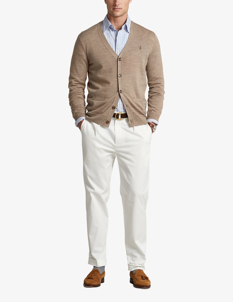 Polo Ralph Lauren Cardigan manica lunga merino - Marrone - immagine 2 Polo Ralph Lauren Cardigan manica lunga merino - Marrone - immagine 2