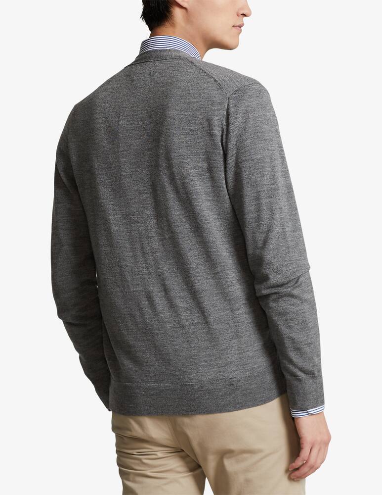rinascente Polo Ralph Lauren Cardigan manica lunga merino - Grigio