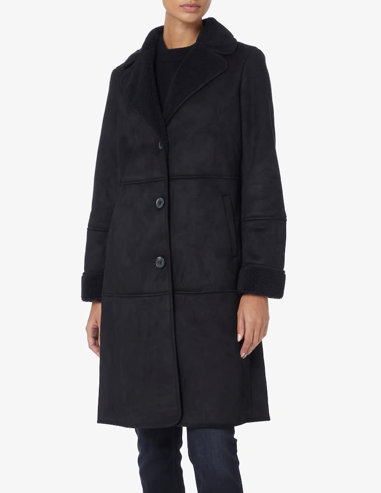 Lauren Ralph Lauren Shearling lined coat - Black - picture 1