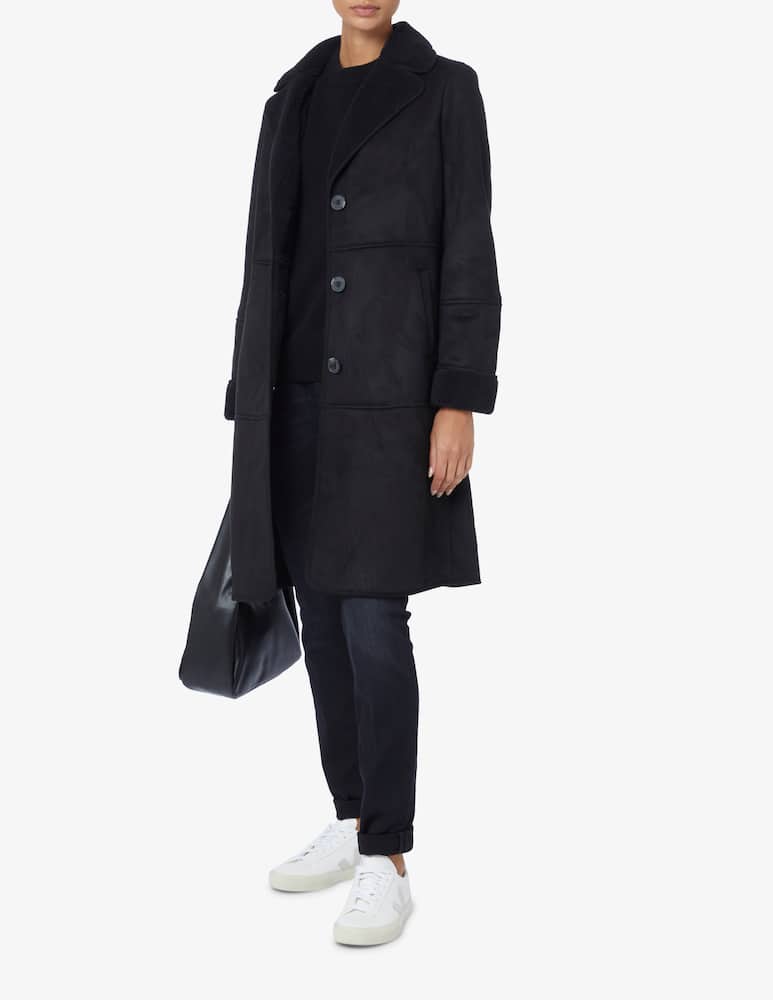 Lauren Ralph Lauren Shearling lined coat - Black - picture 2