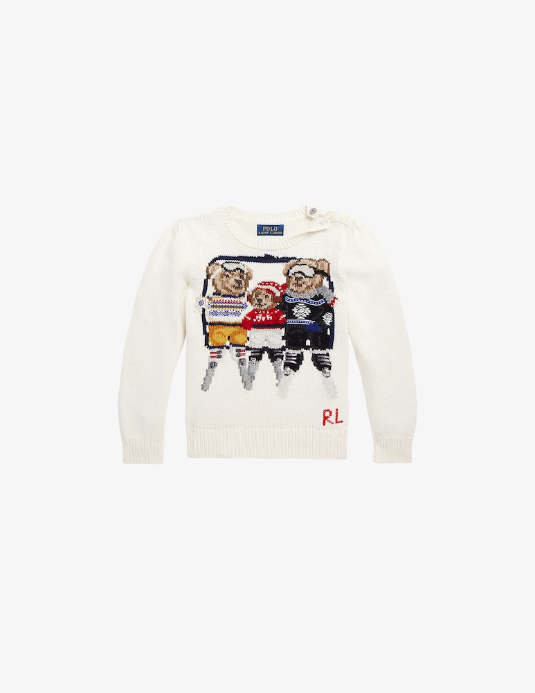 Polo Ralph Lauren Polo bear cotton sweater - White - picture 1 Polo Ralph Lauren Polo bear cotton sweater - White - picture 1
