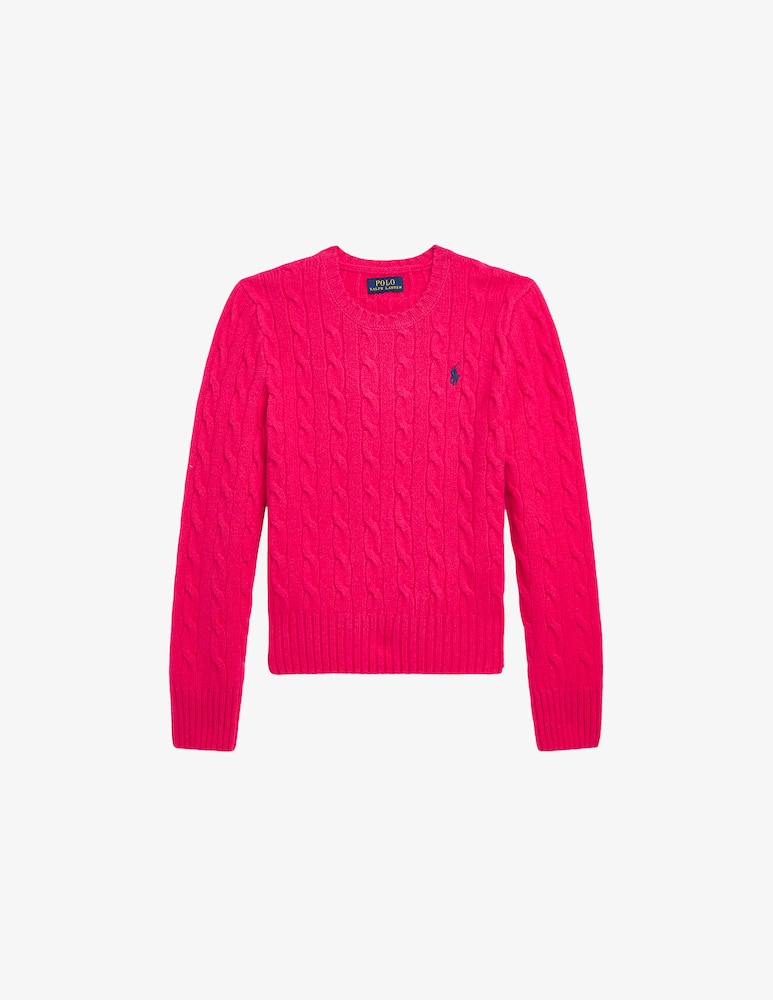 Polo Ralph Lauren Cable knit sweater in wool and cashmere - Pink - picture 1 Polo Ralph Lauren Cable knit sweater in wool and cashmere - Pink - picture 1