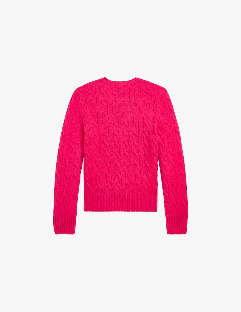 Polo Ralph Lauren Cable knit sweater in wool and cashmere - Pink - picture 2 Polo Ralph Lauren Cable knit sweater in wool and cashmere - Pink - picture 2