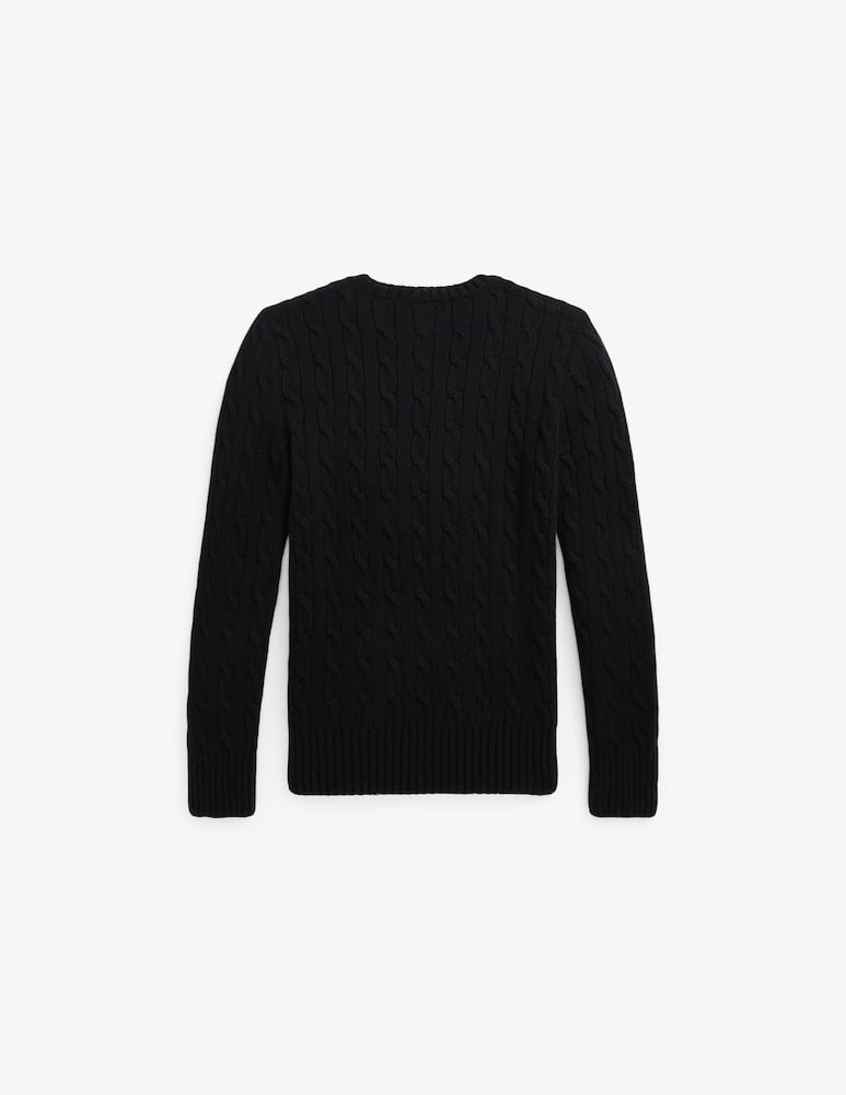 rinascente Polo Ralph Lauren Cable knit sweater in wool and cashmere - Black