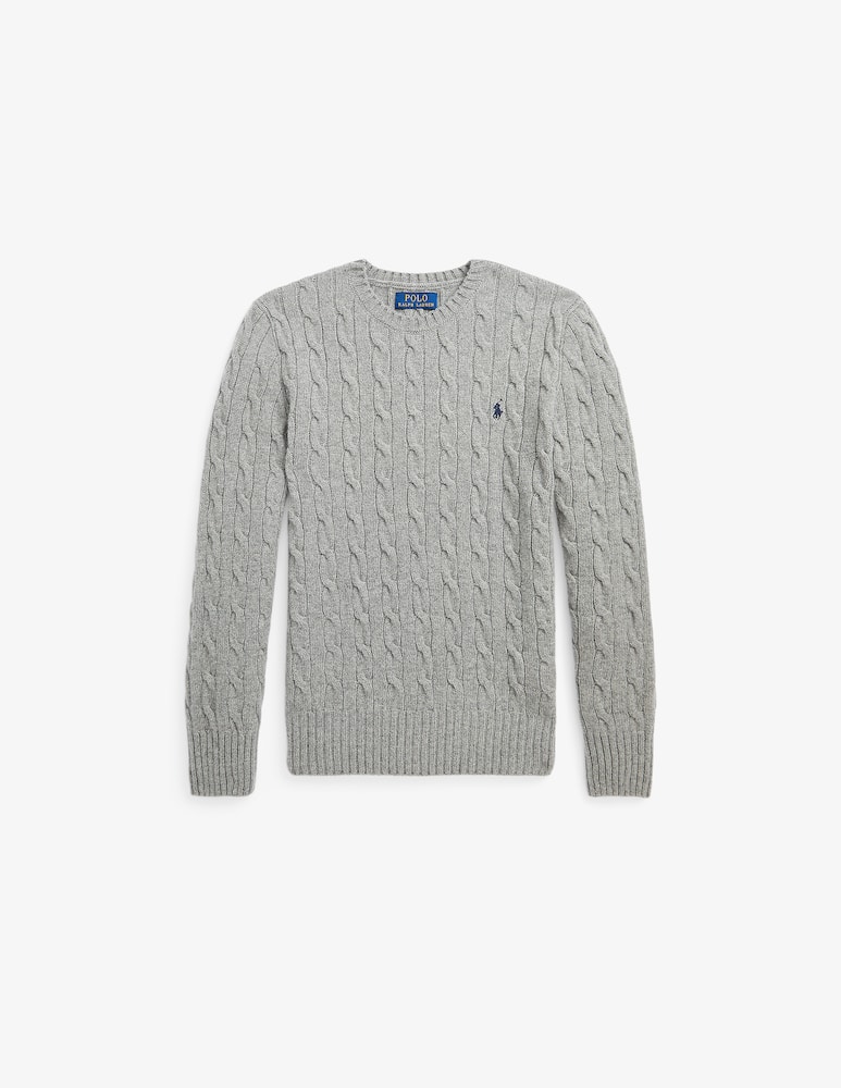 Polo Ralph Lauren Maglione a trecce in lana e cashmere - Grigio - immagine 1 Polo Ralph Lauren Maglione a trecce in lana e cashmere - Grigio - immagine 1