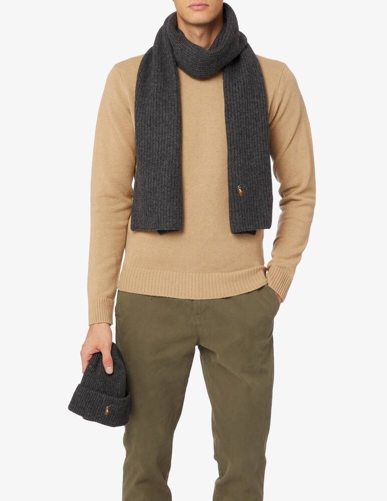 rinascente Polo Ralph Lauren Scarf and beanie signature giftbox - Grey