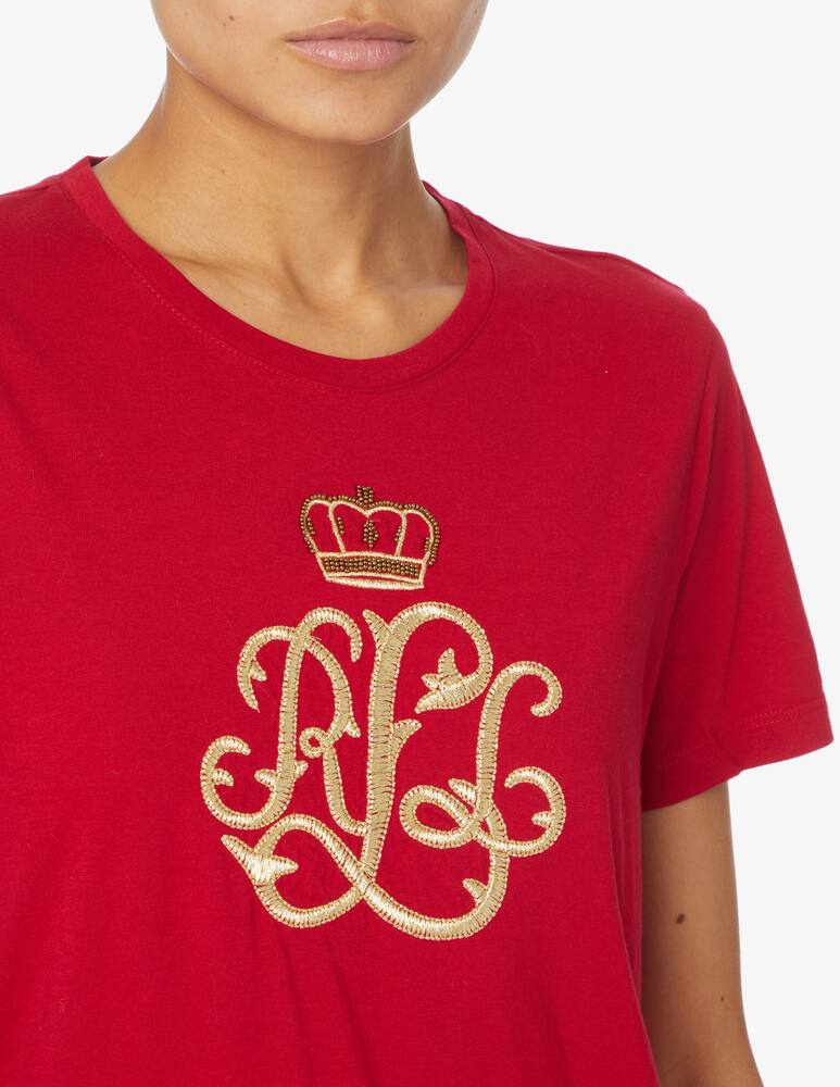 rinascente Lauren Ralph Lauren T-shirt con stemma di perline Katlin - Rosso