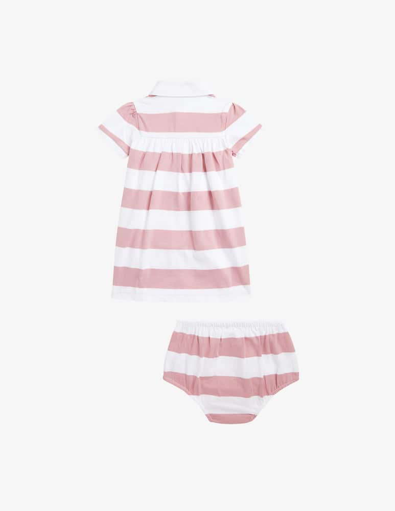 rinascente Polo Ralph Lauren Striped jersey rugby dress with culottes