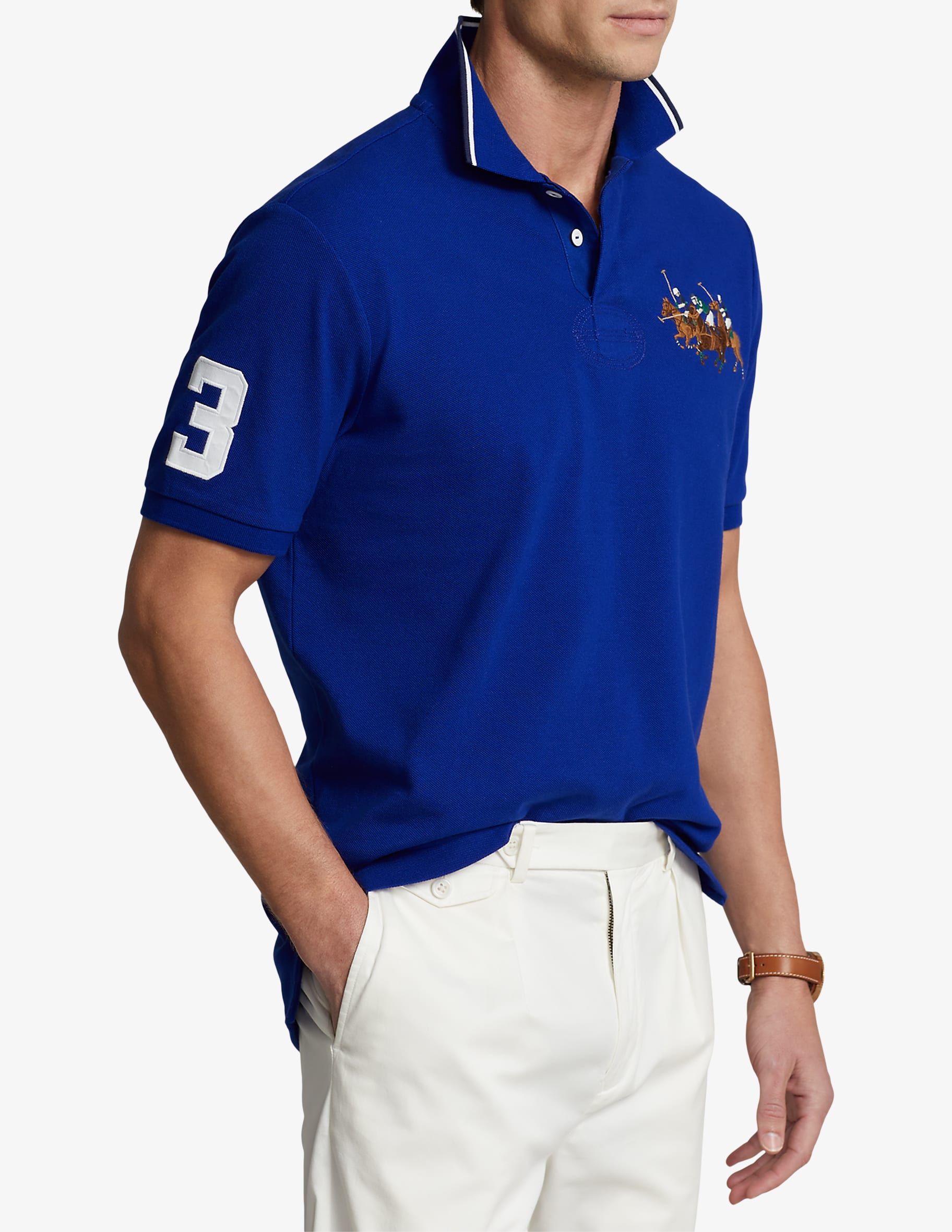 Polo Ralph Lauren Maglia Blu A Trecce Con Pony Per Neonato 320702674058