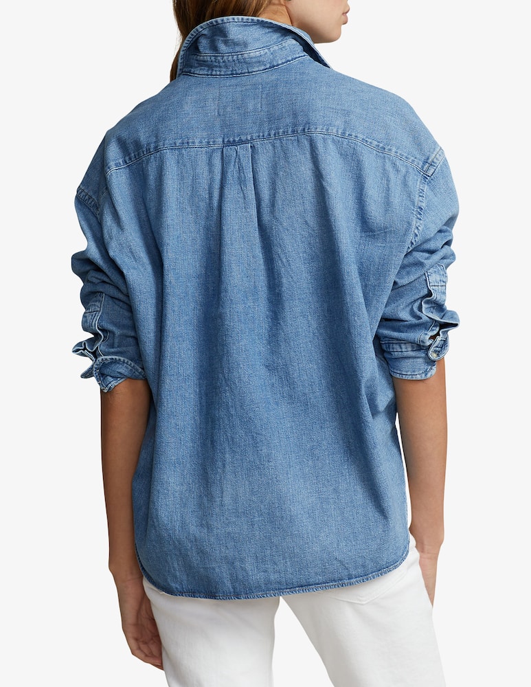 Polo Ralph Lauren Wide Cropped Denim Shirt - picture 3 Polo Ralph Lauren Wide Cropped Denim Shirt - picture 3