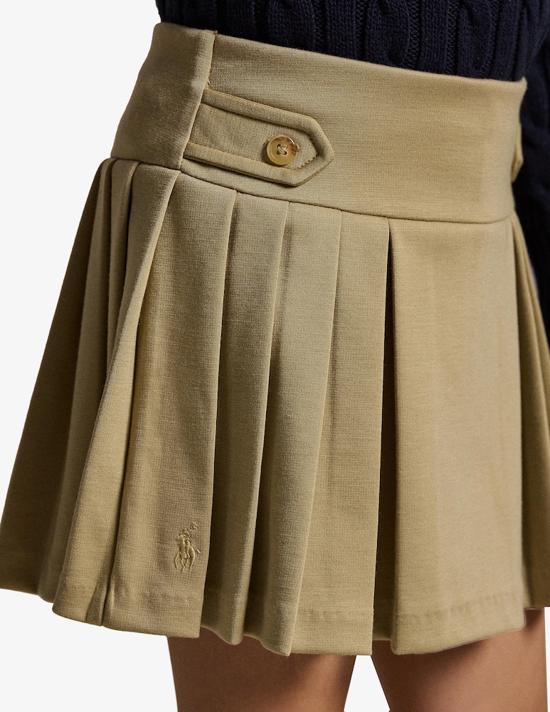 rinascente Polo Ralph Lauren Ponte roma pleated skirt
