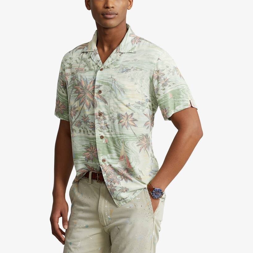 rinascente Polo Ralph Lauren Palms viscose shirt 