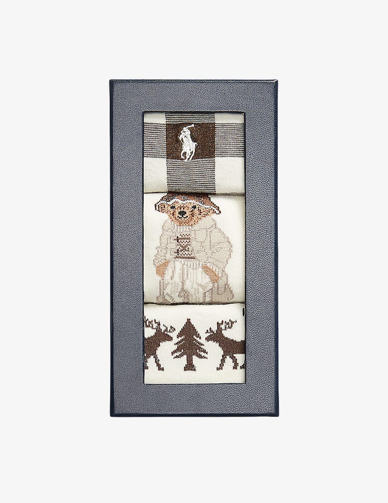 rinascente Polo Ralph Lauren Set 3 paia di calze lunghe Polo Bear
