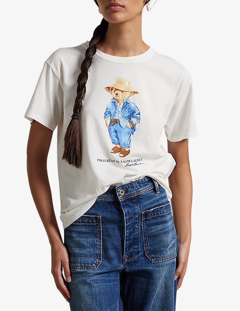 Polo Ralph Lauren T-shirt con orso in cappello - immagine 1 Polo Ralph Lauren T-shirt con orso in cappello - immagine 1