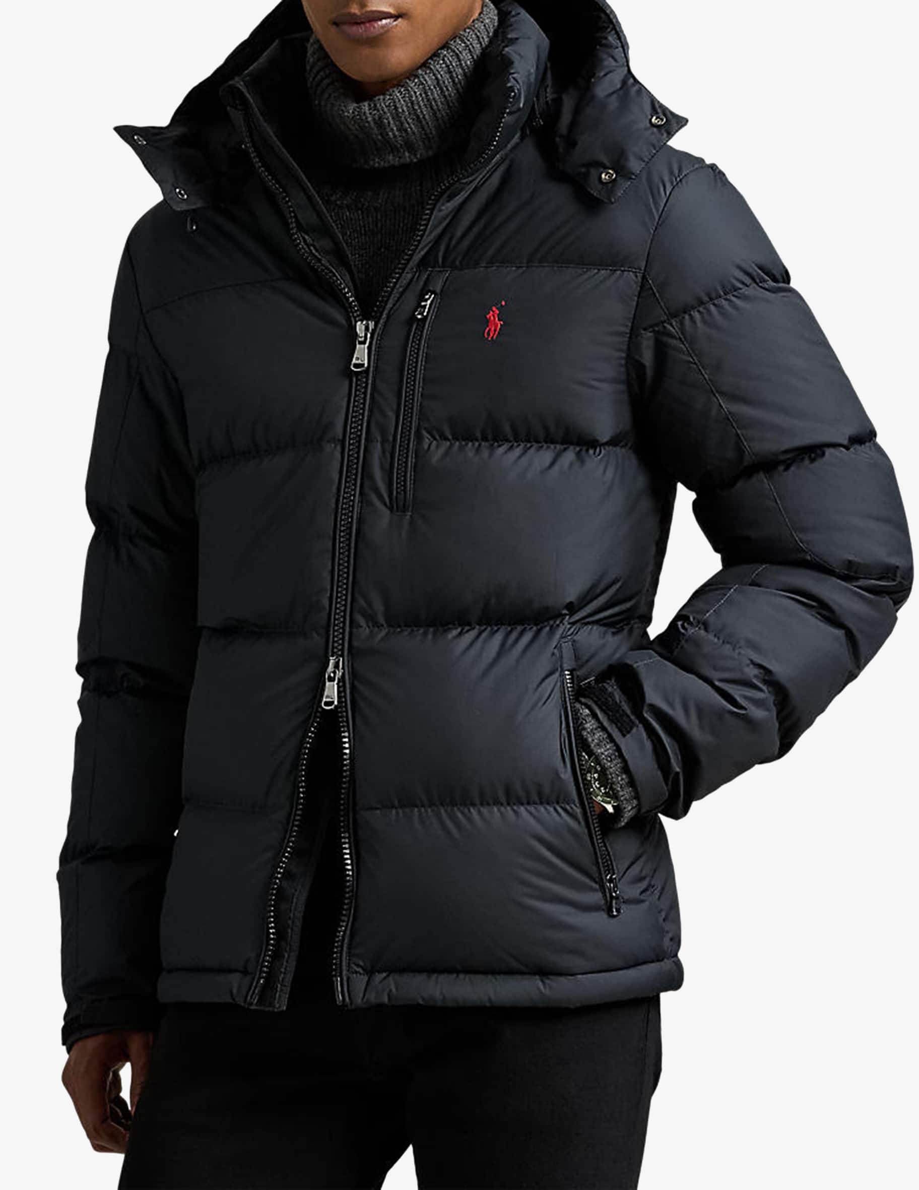 Shop Polo Ralph Lauren El cap down jacket - Black on Rinascente
