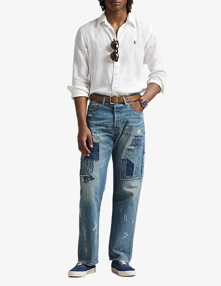 rinascente Polo Ralph Lauren Linen band collar shirt