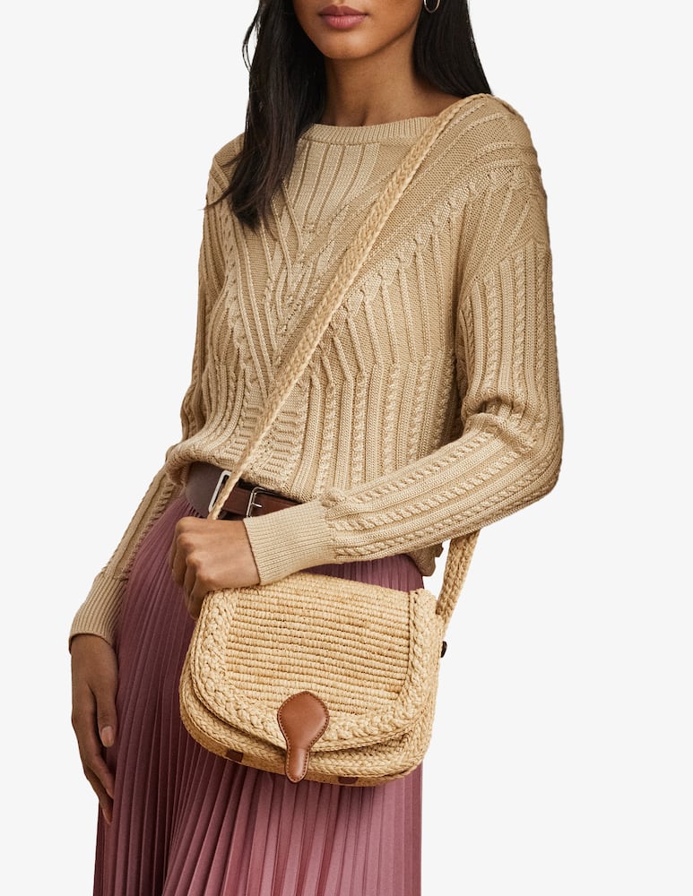 rinascente Lauren Ralph Lauren Colbie raffia messenger