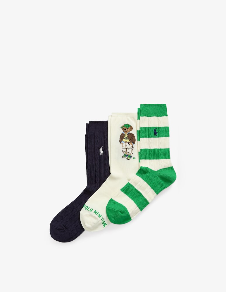 rinascente Polo Ralph Lauren Calzini 3 pack con orsetto