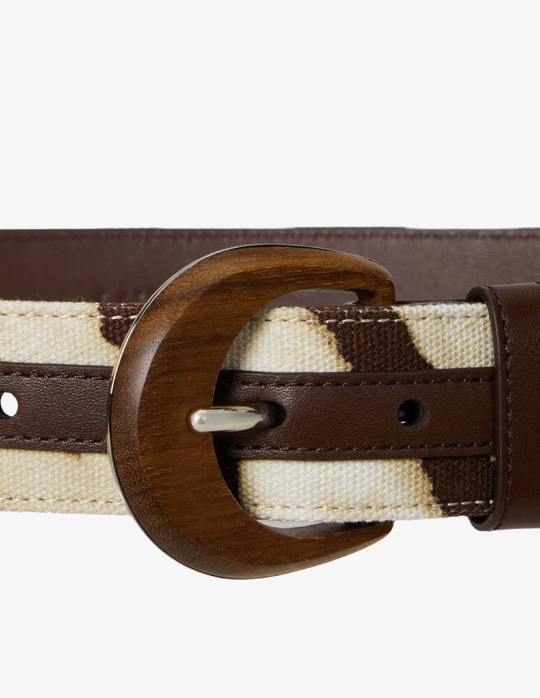rinascente Lauren Ralph Lauren Zebra print wood buckle belt